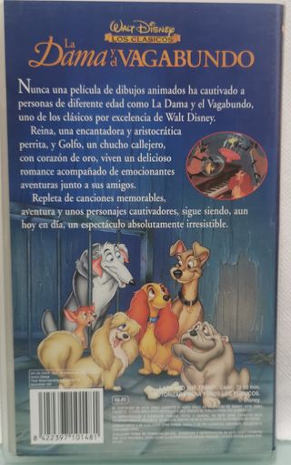 Vendo película VHS de La Dama y el Vagabundo.