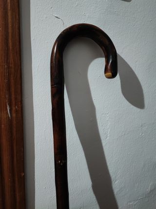 Bastón de madera oscura