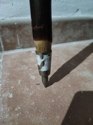 Bastón de madera oscura