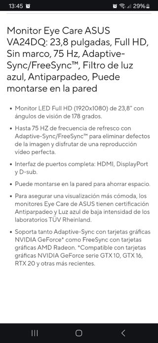 Monitor Asus gaming 1080