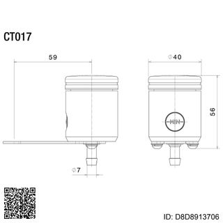 Depósito fluido líquido embrague Rizoma D8D8