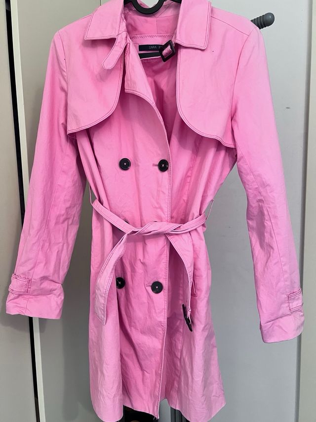 trench coat gabardina Zara niñas rosa
