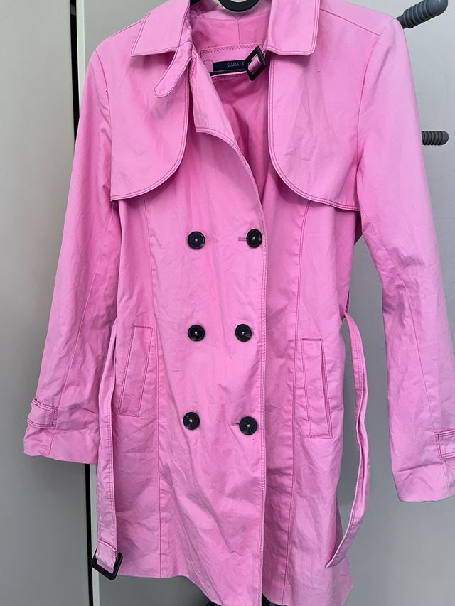 trench coat gabardina Zara niñas rosa