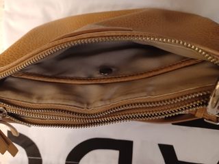 Bolso sintético, efecto piel granadas Camel