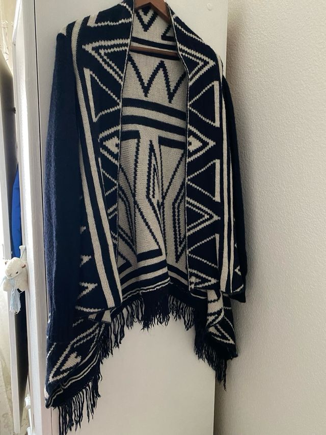 Chaqueta poncho mujer