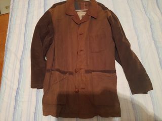 CHAQUETA DE PANA Y POLIPIEL CARAMELO