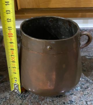 Marmita de cobre antigua