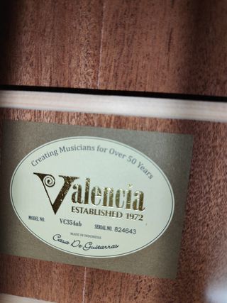 Guitarra clásica Valencia azul vc354 Nueva
