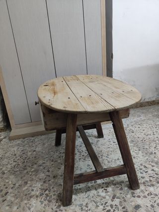 Mesa Antigua de Matanza o Tocinera de Madera
