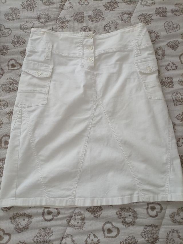 Gonna in jeans bianca 