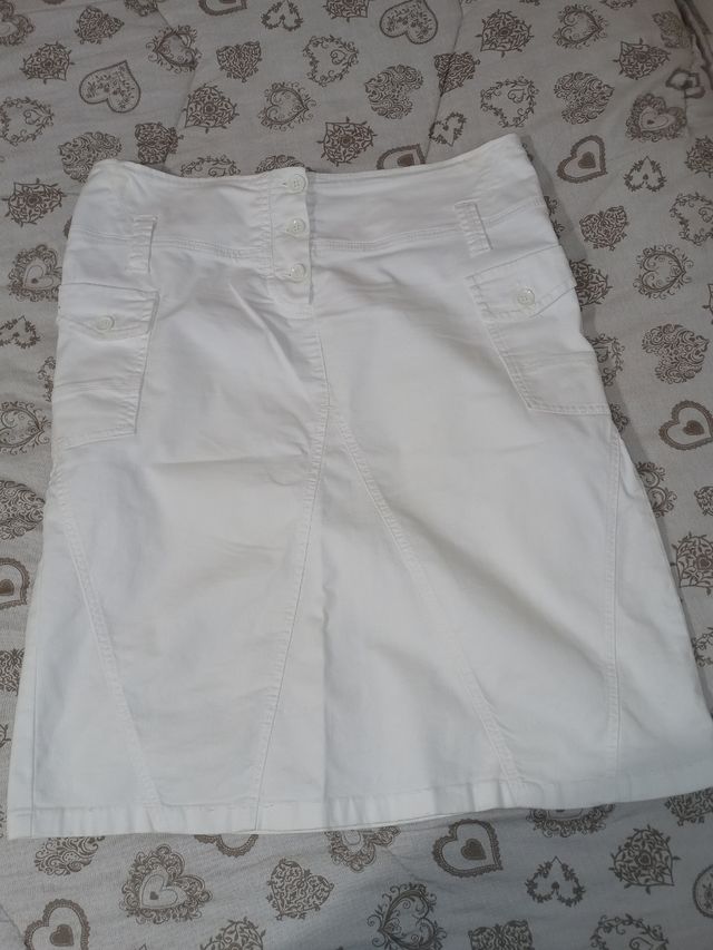 Gonna in jeans bianca 