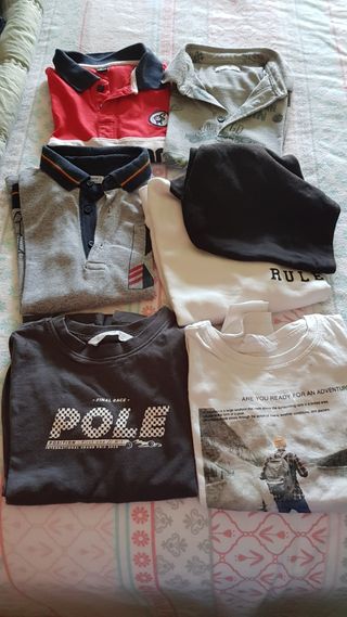 Lote pantalones largos y camisetas 6 años