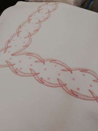 Lenzuolo puro Lino ricamato a mano