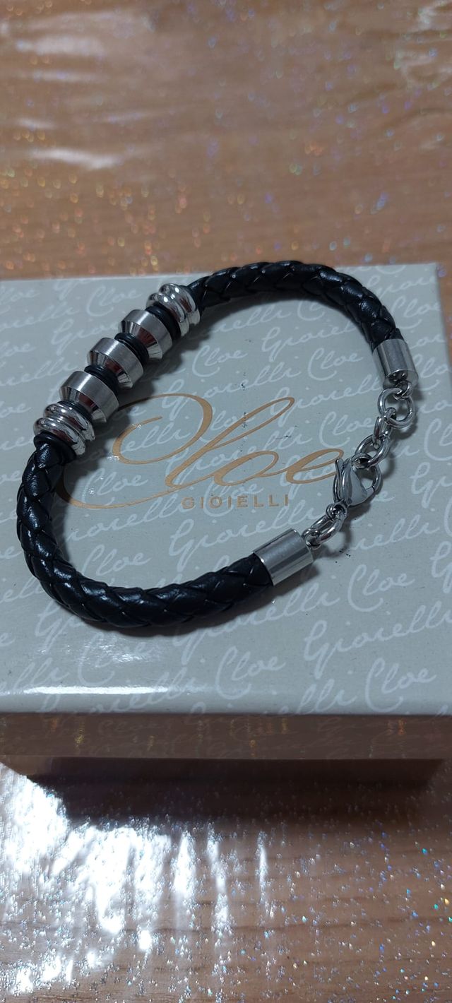 Pulsera caucho y metal