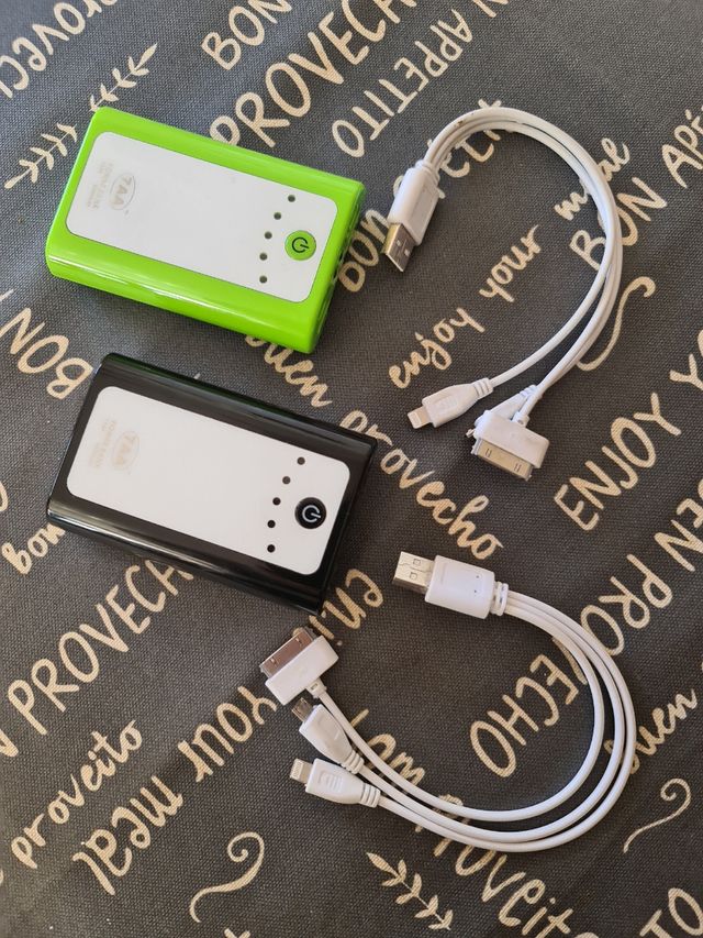 Baterias externas para teléfono.