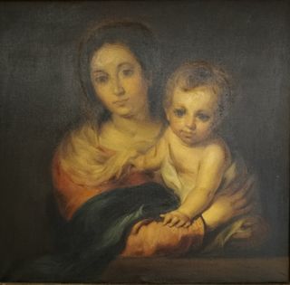 Cuadro antiguo óleo lienzo marco XIX