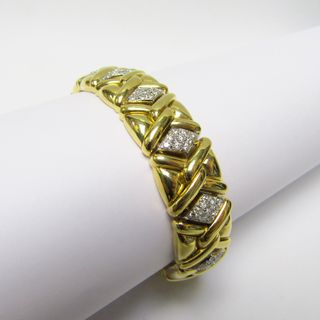 Pulsera de Oro de 18k con 117 Diamantes talla Bril