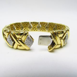 Pulsera de Oro de 18k con 117 Diamantes talla Bril