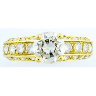 Sortija en Oro de 18k. con Diamante Talla Brillant