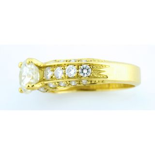 Sortija en Oro de 18k. con Diamante Talla Brillant