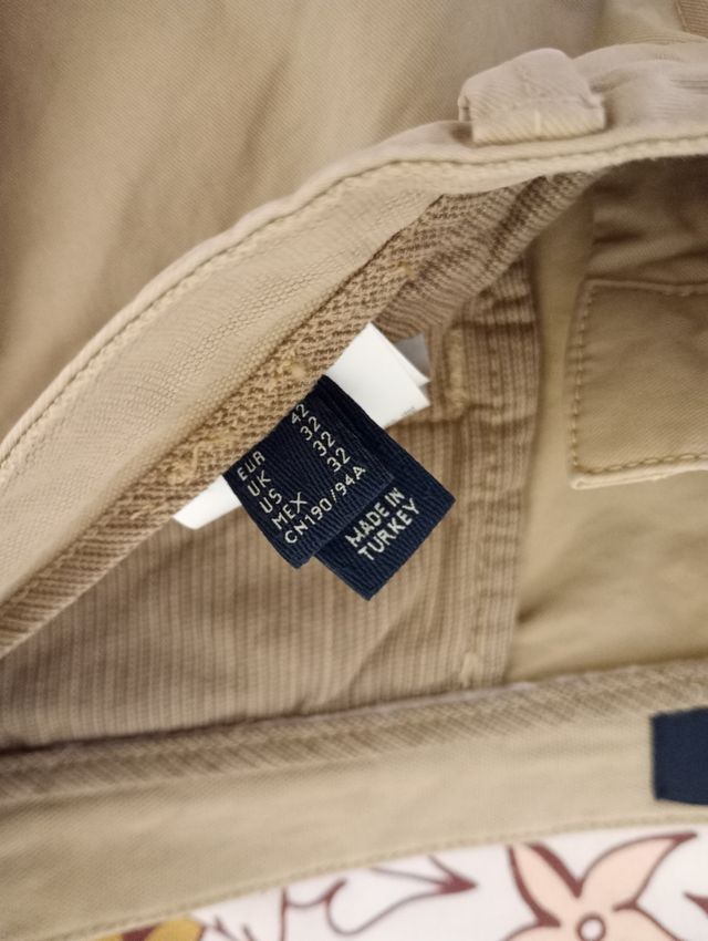 Pantalón chino Slim  fit beige talla 42 Cortefiel 