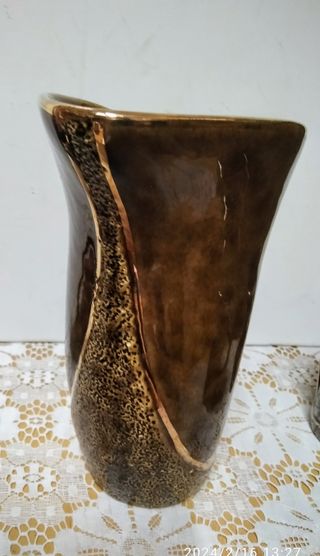 juego,de, jarras, cerámica, esmaltada