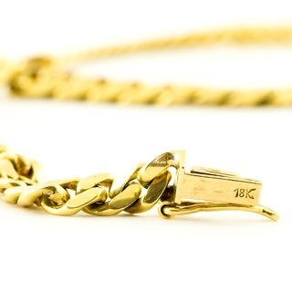 Collar en Oro Amarillo de 18k y Colgante con Esmer