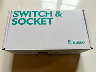 BSEED Interruptor Doble Negro mate de pared