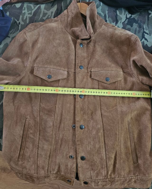 Chaqueta tejana de ante