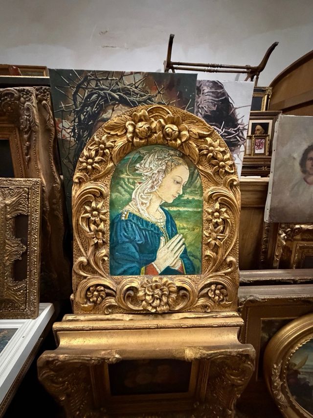 óleo pintado sobre tableta retablo fin XIX i XX