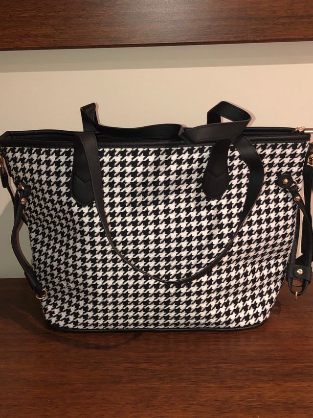 bolso estampado pata de gallo