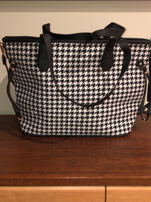 bolso estampado pata de gallo