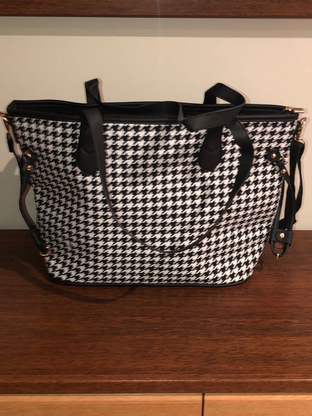 bolso estampado pata de gallo