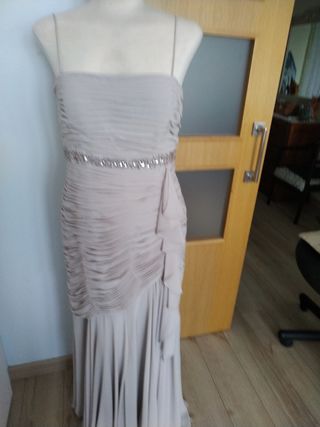 Vestido de fiesta gris 40 corte inglés 