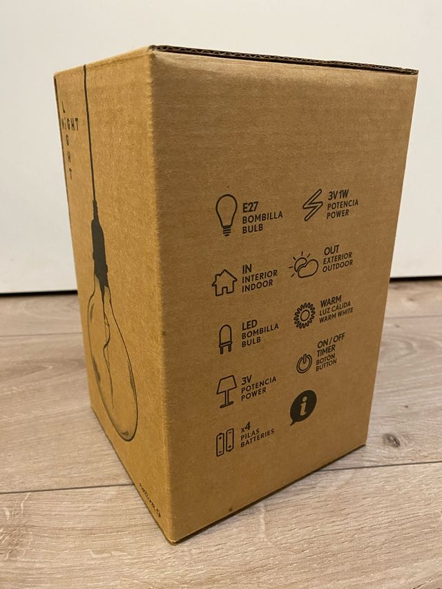 Lámpara colgante que funciona a pilas