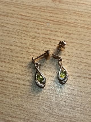 Orecchini argento con pietre verdi