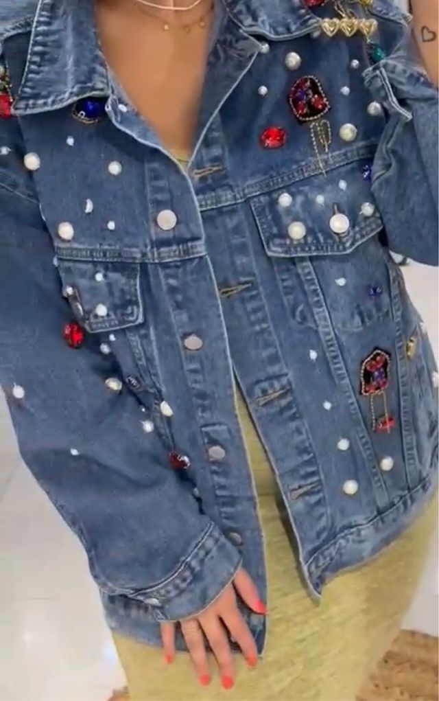 chaqueta vaquera pedreria
