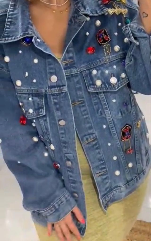 chaqueta vaquera pedreria