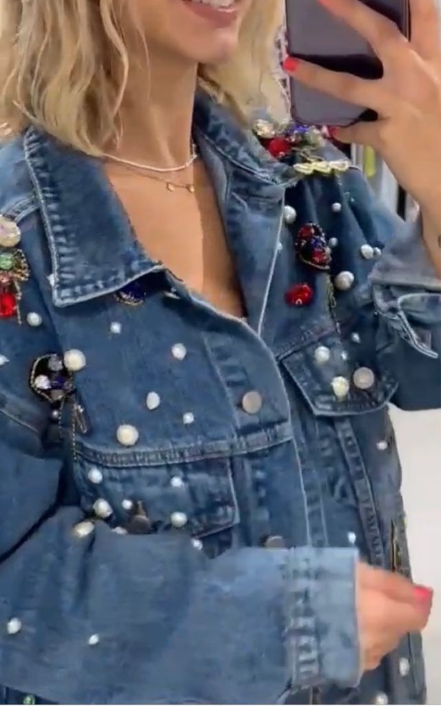 chaqueta vaquera pedreria