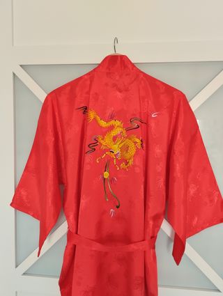 Bata Kimono china vintage Nueva XL