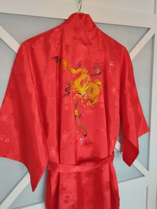 Bata Kimono china vintage Nueva XL
