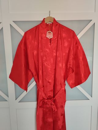 Bata Kimono china vintage Nueva XL