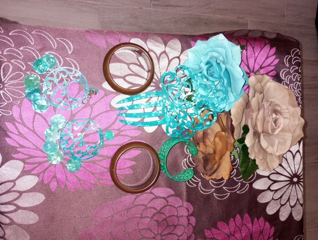 vestido flamenca talla 44  con accesorios