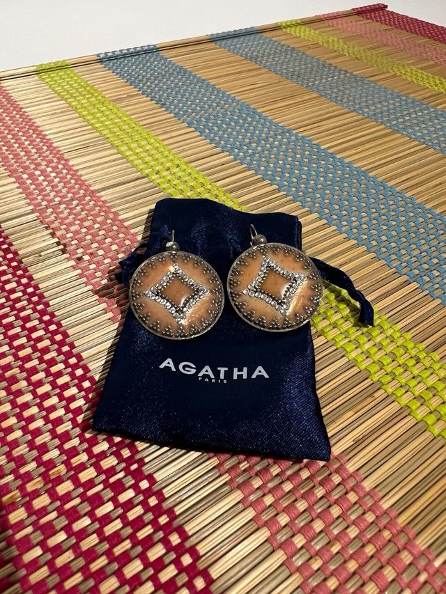 Pendientes Plata Agatha - Rosas