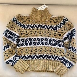 Jersey mostaza abalorios Zara S 36