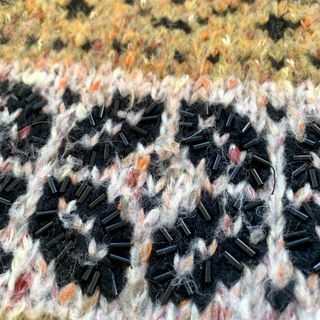 Jersey mostaza abalorios Zara S 36