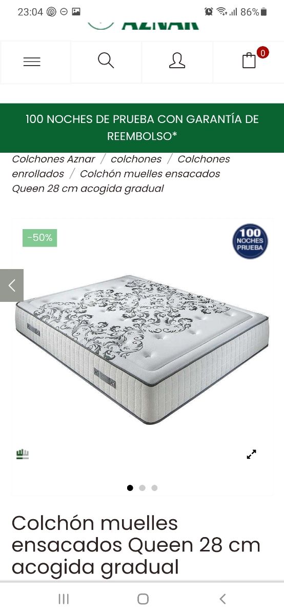 Colchón Queen cama 150