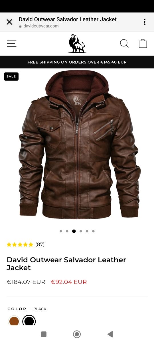 Chaqueta cuero David Outwear