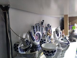 Figura Sargadelos Candelabro mano gallo trofeo