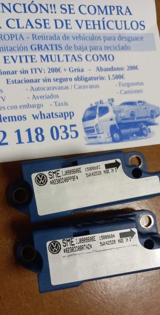 ♻️Sensores impacto Seat leon mk1